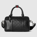 GG Emblem small duffle bag - black GG leather