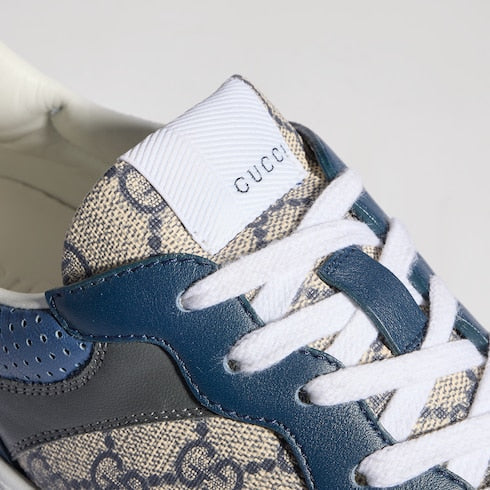 Men's chunky sneaker with GG - beige and blue Supreme