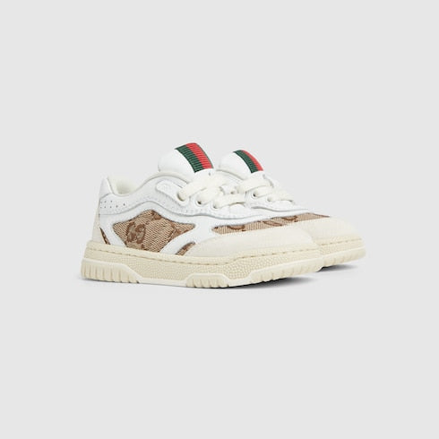 Children's Gucci Re-Web sneaker - white leather