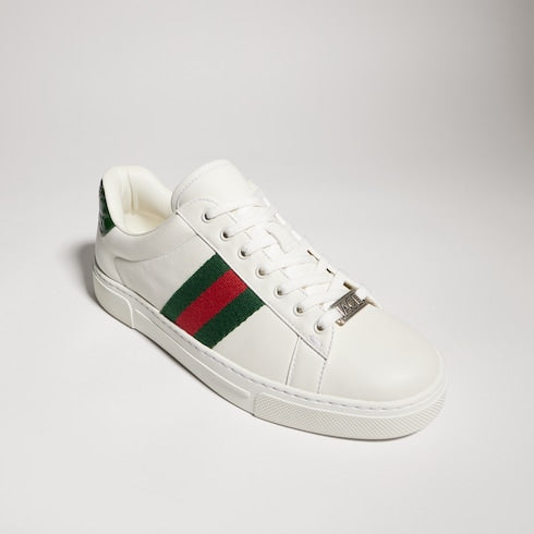 Women's Gucci Ace sneaker with Web - white leather
