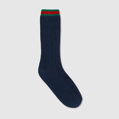 Children's cotton socks with Web - dark blue