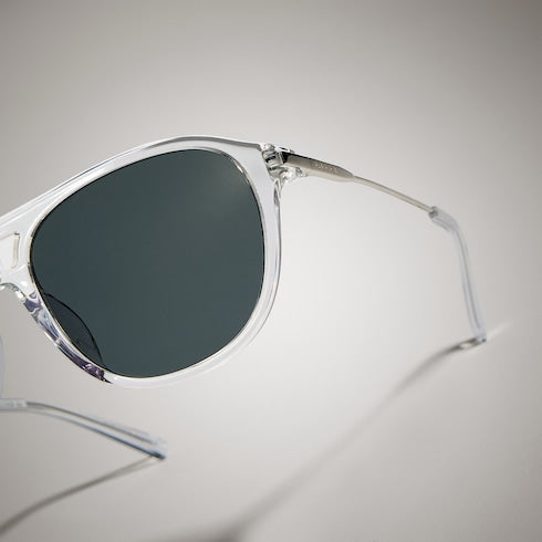 Specialized-fit navigator sunglasses - transparent grey