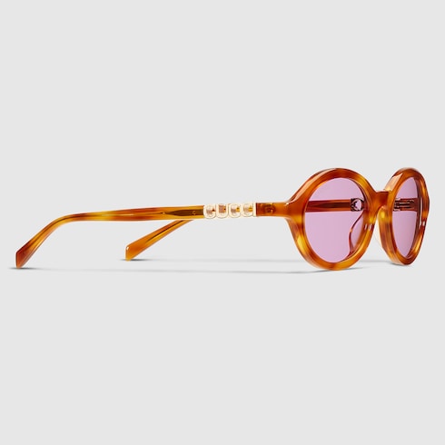 Round frame sunglasses - lilac tortoiseshell