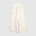 Cotton silk jersey leisure pants - white