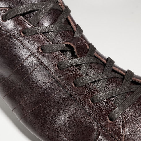 Men's sneaker with driver sole - dark brown leather