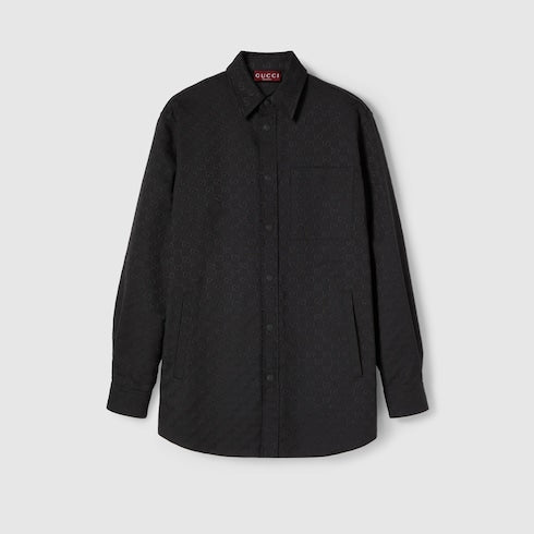 GG canvas shirt - black