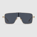Rectangular frame sunglasses - light gold