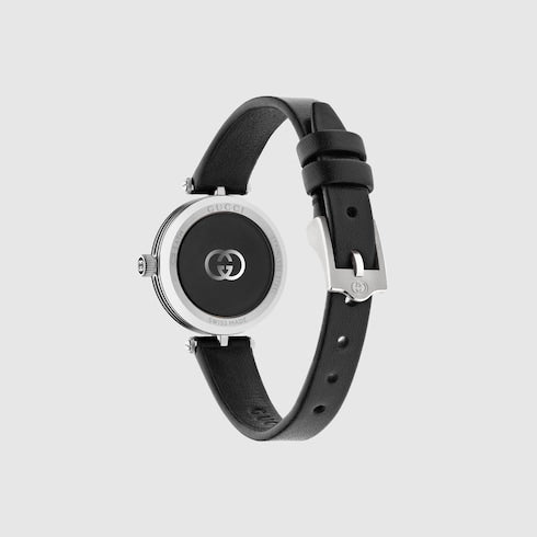 Model 2000 watch, 24mm - black leather