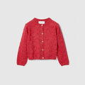 Baby GG cotton cardigan - red