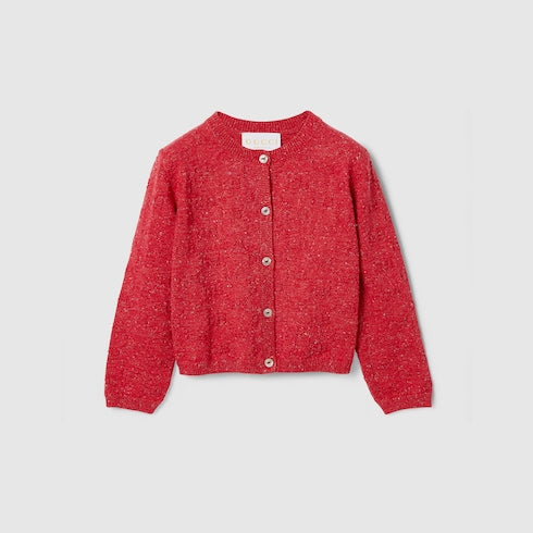 Baby GG cotton cardigan - red