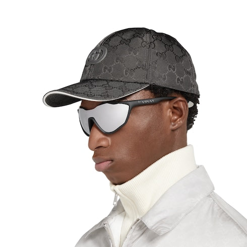 Mask-shaped sunglasses - black