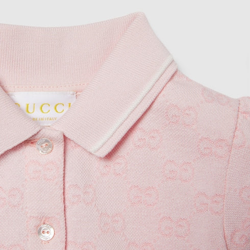 Baby GG cotton dress - light pink