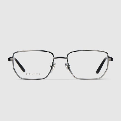 Rectangular optical frame - ruthenium-toned