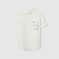 Children's cotton poplin shirt - white
