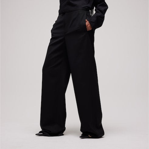 Light wool pants - black