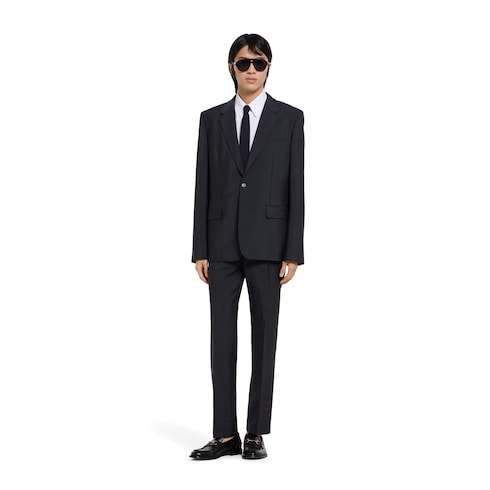 Wool mohair suit - black