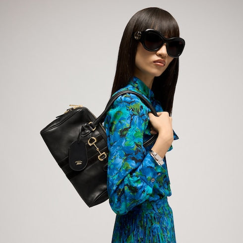 Borsetto medium boston bag - black leather