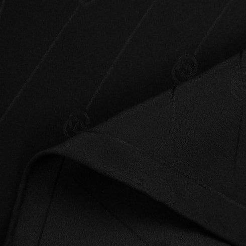 Interlocking G chain silk diamond scarf - black