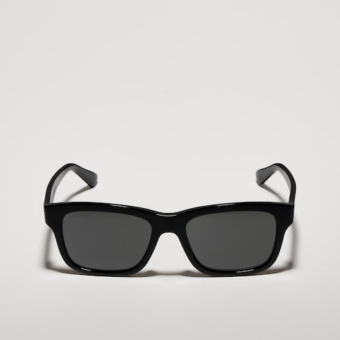 Rectangular-frame sunglasses - black