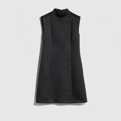 GG viscose jacquard dress - black