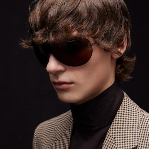Mask frame sunglasses - brown