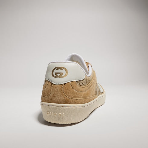 Women's G75 sneaker - beige and dark brown GG canvas