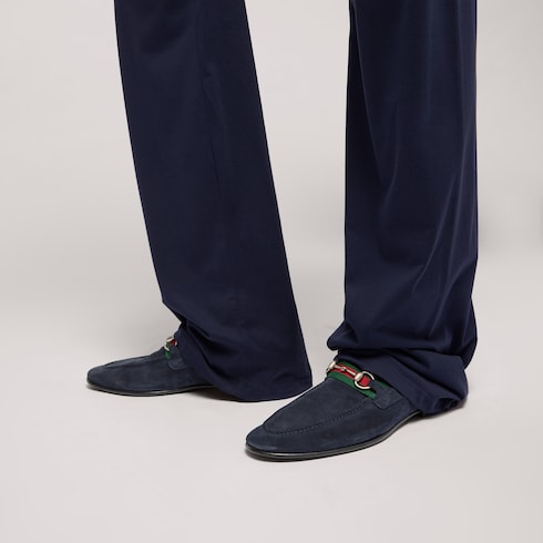 Men's Gucci Como loafer - blue soft suede