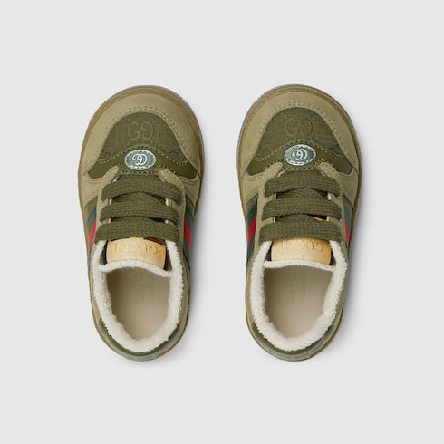 Toddler Screener sneaker - green suede