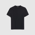 Technical GG fabric jacquard T-shirt - black