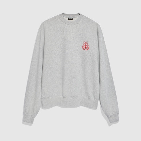Cotton jersey mélange sweatshirt - light grey