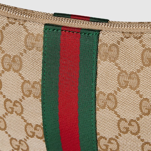 Lunetta small crossbody bag - sand and brown GG canvas