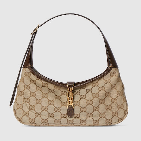 Jackie Slim medium shoulder bag - sand and brown GG canvas