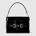 Horsebit Duomo small top handle bag - black leather