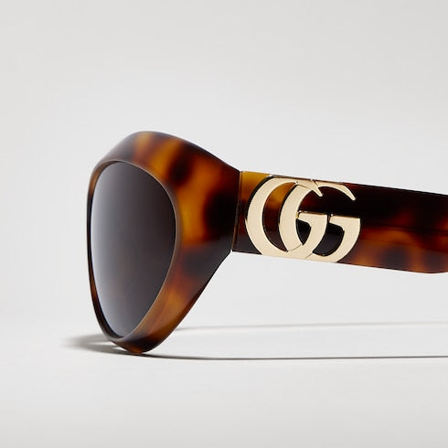 Cat eye frame sunglasses - brown tortoiseshell