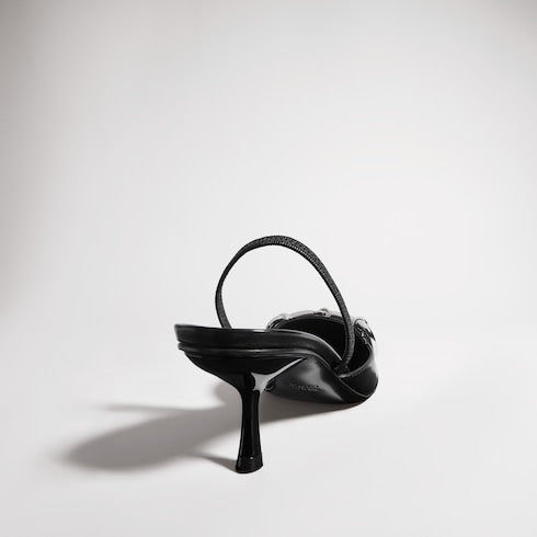 Women's Boulevard slingback pump - black leather