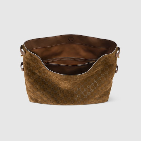Gucci Beatrix large tote bag - brown suede