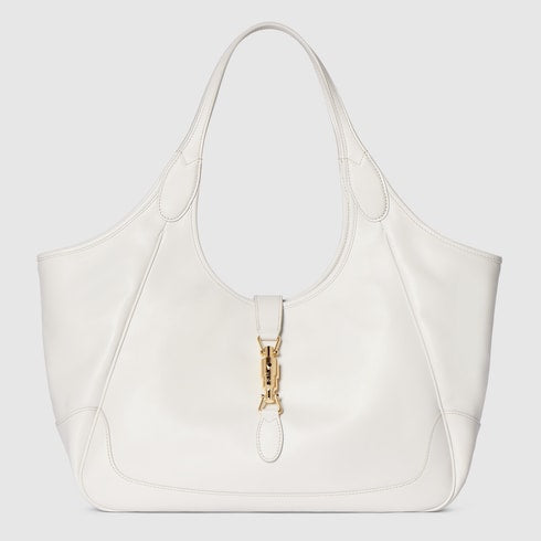 Mercato medium tote bag - white leather