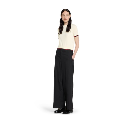 Extra fine cashmere silk top - white