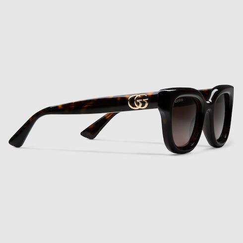 Round frame sunglasses - dark brown