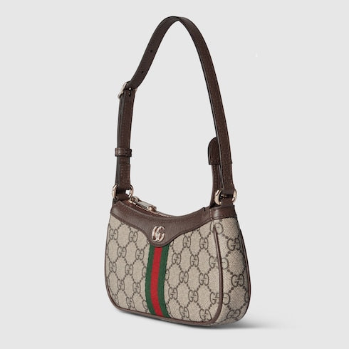 Ophidia mini shoulder bag - beige and brown GG fabric