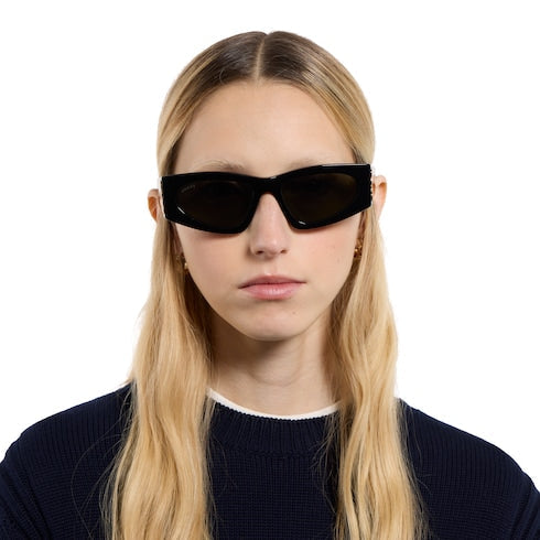 Rectangular frame sunglasses - black