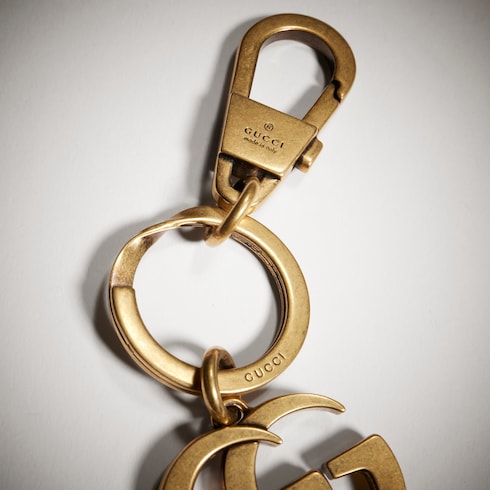 Double G keychain - gold-toned metal