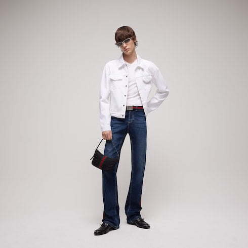 cotton denim jacket - white