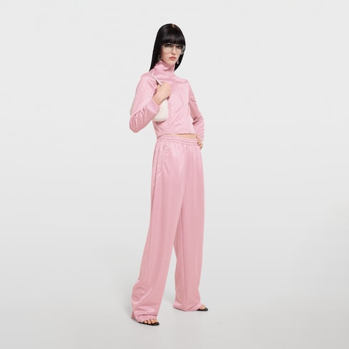 GG jersey jacquard leisure pants - light pink