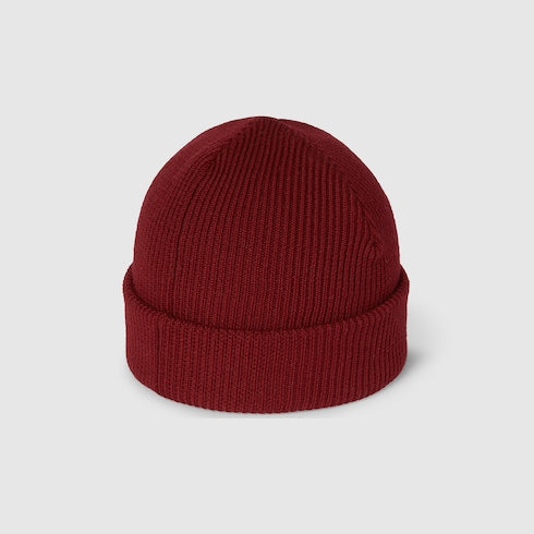 Wool hat with Horsebit - bordeaux