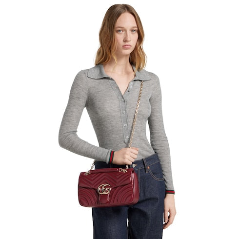 GG Marmont medium shoulder bag - Rosso Ancora red leather
