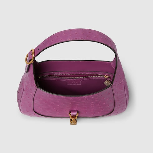Gucci Jackie 1961 ostrich medium bag - purple