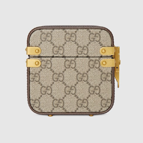 Gucci Savoy mini rigid beauty case - beige and ebony Supreme