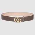 GG Marmont wide belt - dark taupe leather