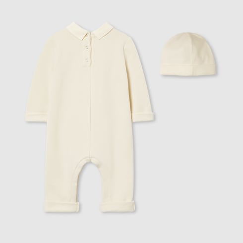 Baby cotton two-piece gift set - white